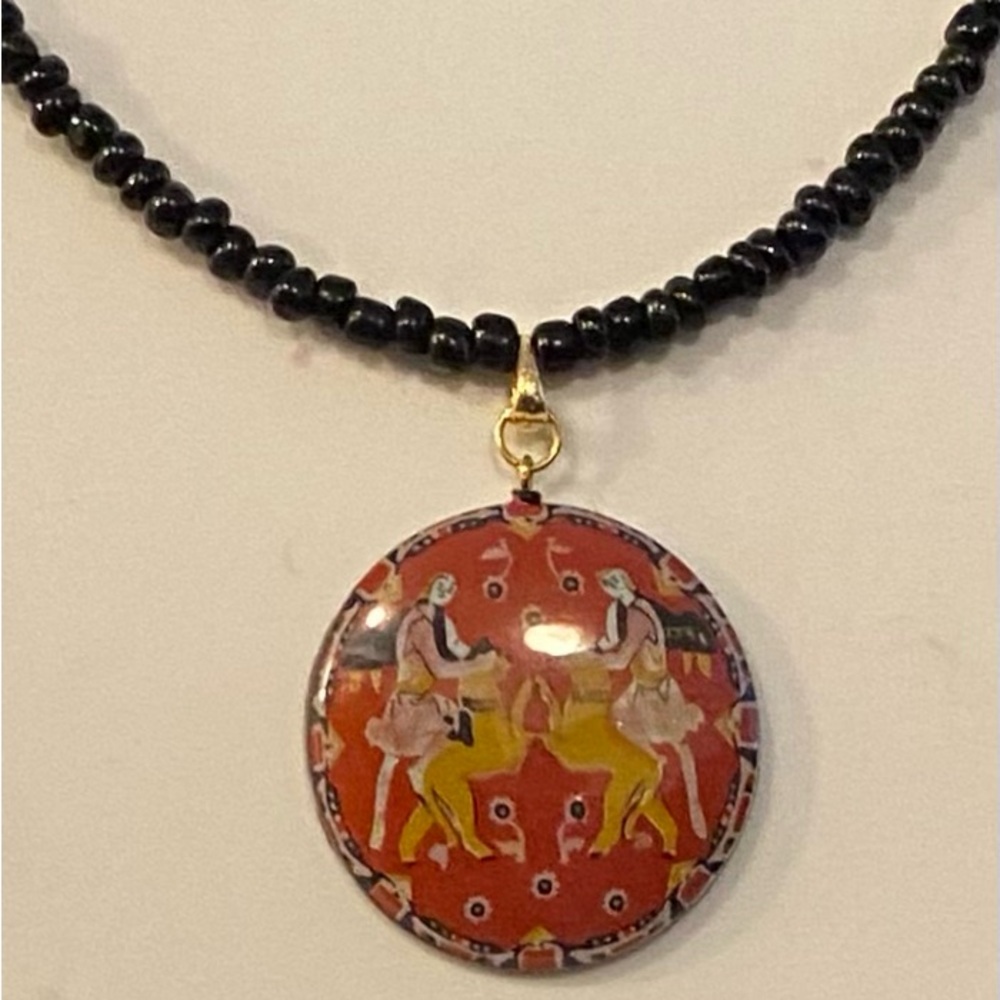 NEW Vintage German necklace and earrings with Genuine Agate beads